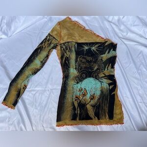 Vintage Jean Paul Gaultier Maille Mesh One-Sleeve Top- Size M/L